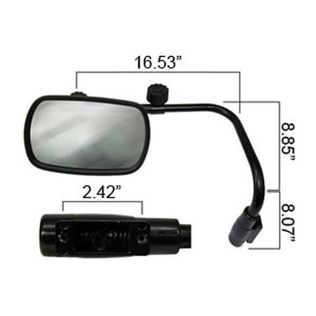 Aftermarket Mirror Assembly, Universal Extendable, Glass LH A-VLD1034-AI